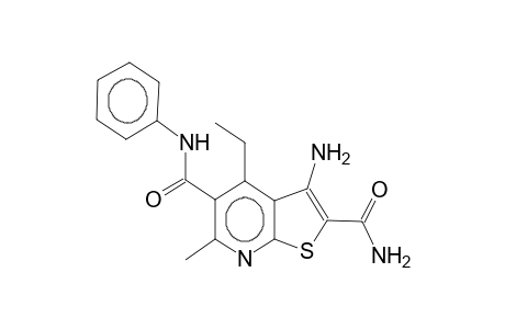 2-carbamoyl-3-amino-4-ethyl-6-methyl-5-phenylcarbamoylpyrido[2,3-b]thiophene