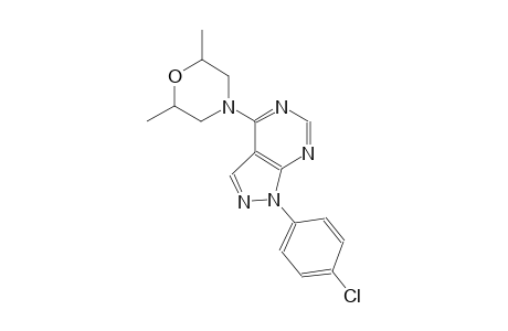1H-pyrazolo[3,4-d]pyrimidine, 1-(4-chlorophenyl)-4-(2,6-dimethyl-4-morpholinyl)-