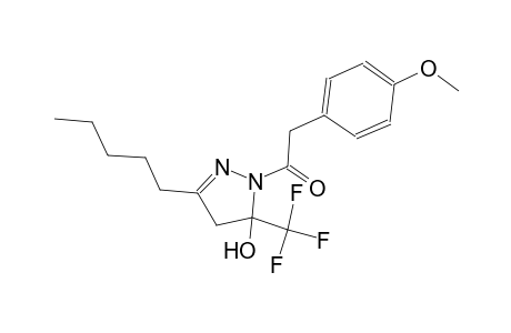 1H-pyrazol-5-ol, 4,5-dihydro-1-[(4-methoxyphenyl)acetyl]-3-pentyl-5-(trifluoromethyl)-