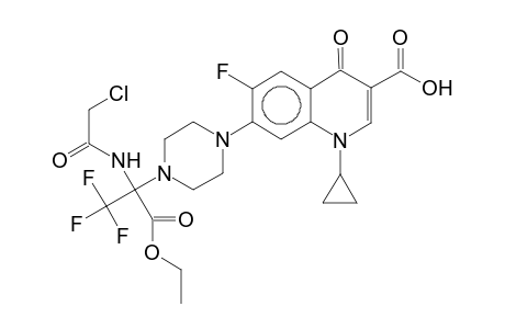 7-(4-[1-[(Chloroacetyl)amino]-1-(ethoxycarbonyl)-2,2,2-trifluoroethyl]-1-piperazinyl)-1-cyclopropyl-6-fluoro-4-oxo-1,4-dihydro-3-quinolinecarboxylic acid