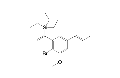 (E)-(1-(2-Bromo-3-methoxy-5-(prop-1-en-1-yl)phenyl)vinyl)triethylsilane