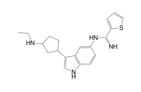 N-(3-(3-(Ethylamino)cyclopentyl)-1H-indol-5-yl)thiophene-2-carboximidamide