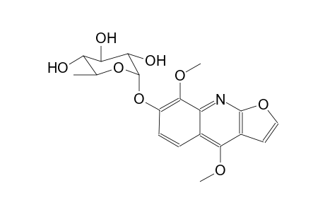 hexopyranoside, 4,8-dimethoxyfuro[2,3-b]quinolin-7-yl 6-deoxy-