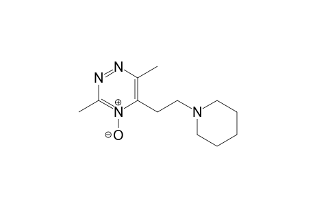 3,6-Dimethyl-4-oxidanidyl-5-(2-piperidin-1-ylethyl)-1,2,4-triazin-4-ium