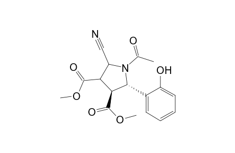 3,4-Pyrrolidinedicarboxylic acid, 1-acetyl-2-cyano-5-(2-hydroxyphenyl)-, dimethyl ester