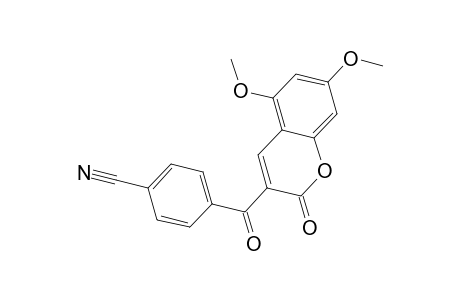 4-(2-keto-5,7-dimethoxy-chromene-3-carbonyl)benzonitrile