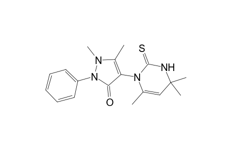 1,5-Dimethyl-2-phenyl-4-(4,4,6-trimethyl-2-thioxo-3,4-dihydro-2H-pyrimidin-1-yl)-1,2-dihydro-pyrazol-3-one