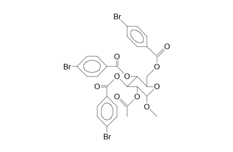 Methyl 2-O-acetyl-3,4,6-tris(O-[4-bromo-benzoyl]).alpha.-D-glucopyranoside