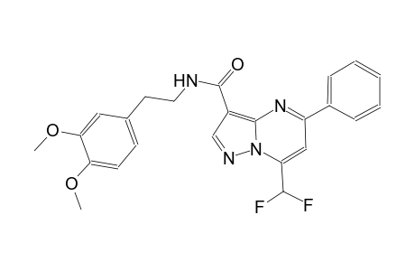 7-(difluoromethyl)-N-[2-(3,4-dimethoxyphenyl)ethyl]-5-phenylpyrazolo[1,5-a]pyrimidine-3-carboxamide