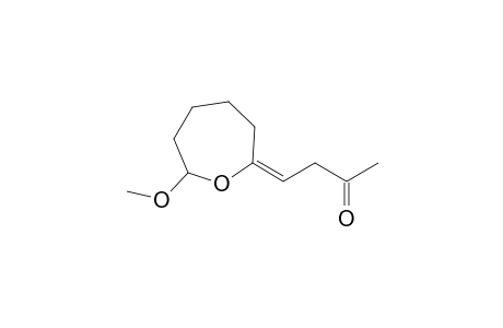 2-Butanone, 4-(7-methoxy-2-oxepanylidene)-, (E)-