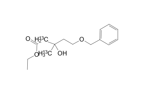 Ethyl [2,6-(13)C2]-5-(benzyloxy)-3-hydroxy-3-methylpentanoate