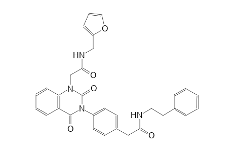 2-(2,4-dioxo-3-(4-{2-oxo-2-[(2-phenylethyl)amino]ethyl}phenyl)-3,4-dihydro-1(2H)-quinazolinyl)-N-(2-furylmethyl)acetamide