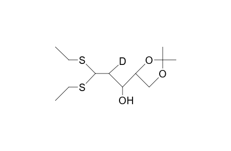 2-Deoxy-2(S)-deuterio-4,5-O-isopropylidene-D-erythro-pentose diethyl-dithioacetal