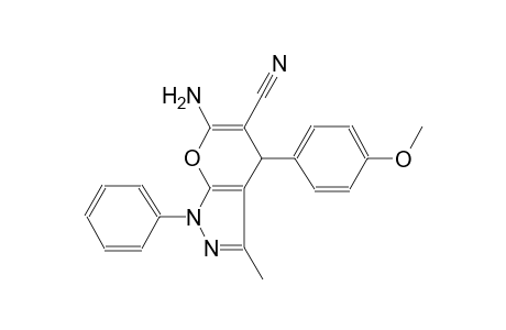 6-amino-4-(4-methoxyphenyl)-3-methyl-1-phenyl-1,4-dihydropyrano[2,3-c]pyrazole-5-carbonitrile