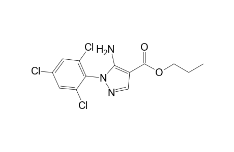 1H-Pyrazole-4-carboxylic acid, 5-amino-1-(2,4,6-trichlorophenyl)-, propyl ester