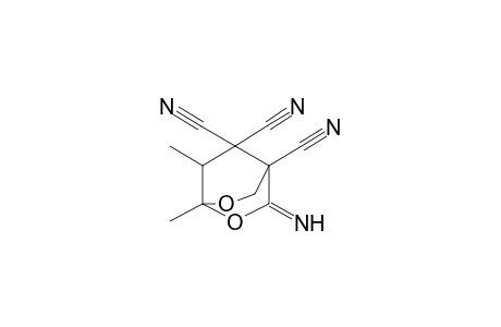 3-Imino-1,7-dimethyl-2,6-dioxa-bicyclo[2.2.2]octane-4,8,8-tricarbonitrile