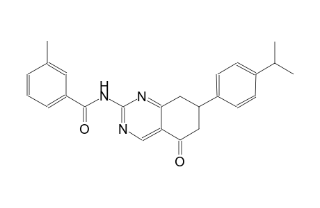 N-[7-(4-isopropylphenyl)-5-oxo-5,6,7,8-tetrahydro-2-quinazolinyl]-3-methylbenzamide