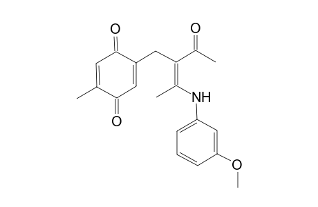 (Z)-2-{4-[N-(3-Methoxyphenyl)-amino]-2-oxo-pent-3-en-3-yl}-methyl-5-methyl-cyclohexa-2,5-dien-1,4-dione