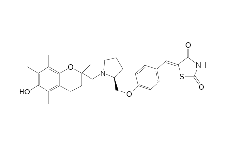 5-[4-[N-[(2R/S)-6-Hydroxy-2,5,7,8-tetramethylchroman-2-ylmethyl]-(2S)-pyrrolidine-2-methoxy]phenylmethylene]thiazolidine-2,4-dione