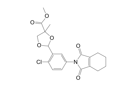 1,3-Dioxolane-4-carboxylic acid, 2-[2-chloro-5-(1,3,4,5,6,7-hexahydro-1,3-dioxo-2H-isoindol-2-yl)phenyl]-4-methyl-, methyl ester