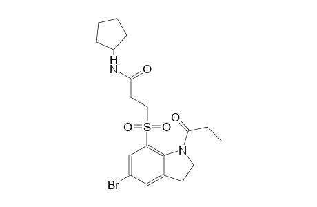 propanamide, 3-[[5-bromo-2,3-dihydro-1-(1-oxopropyl)-1H-indol-7-yl]sulfonyl]-N-cyclopentyl-