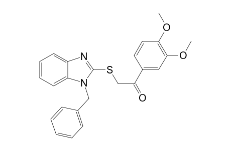 1-Ethanone, 1-(3,4-dimethoxyphenyl)-2-[[1-(phenylmethyl)-1H-1,3-benzimidazol-2-yl]thio]-