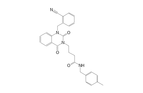 4-(1-(2-cyanobenzyl)-2,4-dioxo-1,4-dihydro-3(2H)-quinazolinyl)-N-(4-methylbenzyl)butanamide