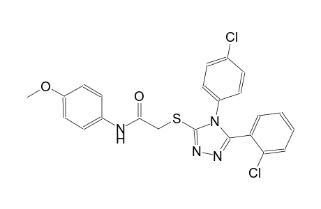 2-{[5-(2-chlorophenyl)-4-(4-chlorophenyl)-4H-1,2,4-triazol-3-yl]sulfanyl}-N-(4-methoxyphenyl)acetamide