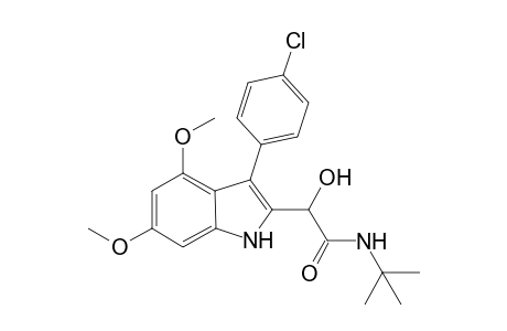 3-(p-Chlorophenyl)-4,6-dimethoxy-2-[N-(tert-butylamido)hydroxymethyl]indol