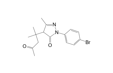 2-(4-bromophenyl)-4-(1,1-dimethyl-3-oxo-butyl)-5-methyl-4H-pyrazol-3-one