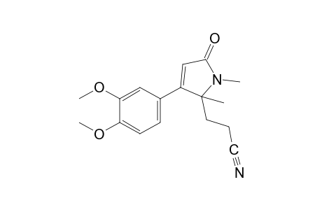 3-(3,4-dimethoxyphenyl)-1,2-dimethyl-5-oxo-3-pyrroline-2-propionitrile