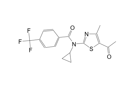 N-(5-acetyl-4-methyl-1,3-thiazol-2-yl)-N-cyclopropyl-4-(trifluoromethyl)benzamide