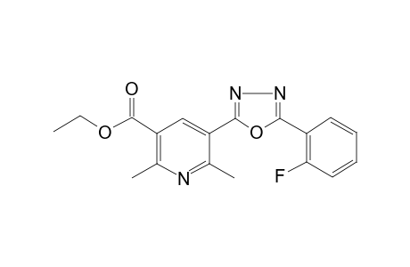 5-[5-(2-fluorophenyl)-1,3,4-oxadiazol-2-yl]-2,6-dimethyl-3-pyridinecarboxylic acid ethyl ester