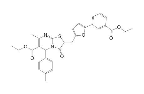 5H-thiazolo[3,2-a]pyrimidine-6-carboxylic acid, 2-[[5-[3-(ethoxycarbonyl)phenyl]-2-furanyl]methylene]-2,3-dihydro-7-methyl-5-(4-