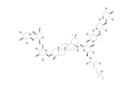 #2;GLEDITSIOSIDE-B;3-O-BETA-D-XYLOPYRANOSYL-(1-2)-ALPHA-L-ARABINOPYRANOSYL-(1-6)-BETA-D-GLUCOPYRANOSYL-OLEANOLIC-ACID-28-O-BETA-D-XYLOPYRANOSYL-(1-3)-BETA-D-XY