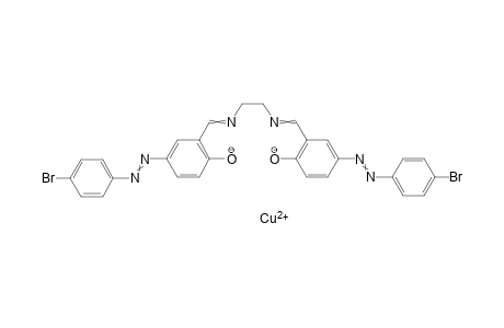 copper(II) 2,2'-((ethane-1,2-diylbis(azaneylylidene))bis(methaneylylidene))bis(4-((4-bromophenyl)diazenyl)phenolate)
