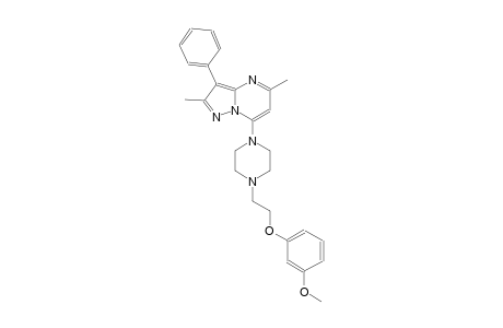 7-{4-[2-(3-methoxyphenoxy)ethyl]-1-piperazinyl}-2,5-dimethyl-3-phenylpyrazolo[1,5-a]pyrimidine