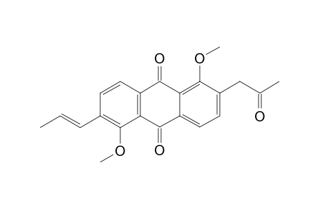 1,5-DIMETHOXY-6-(2''-OXOPROPYL)-2-(PROP-1'-ENYL)-ANTHRAQUINONE