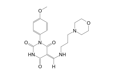 (5Z)-1-(4-methoxyphenyl)-5-({[3-(4-morpholinyl)propyl]amino}methylene)-2,4,6(1H,3H,5H)-pyrimidinetrione