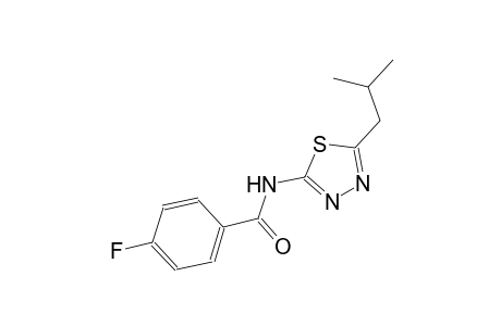 4-fluoro-N-(5-isobutyl-1,3,4-thiadiazol-2-yl)benzamide