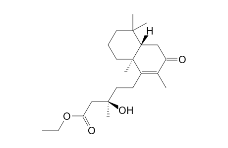 (R)-3-Hydroxy-3-methyl-5-((4aS,8aS)-2,5,5,8a-tetramethyl-3-oxo-3,4,4a,5,6,7,8,8a-octahydro-naphthalen-1-yl)-pentanoic acid ethyl ester