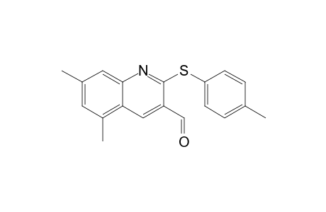5,7-Dimethyl-2-(p-tolylthio)quinoline-3-carbaldehyde