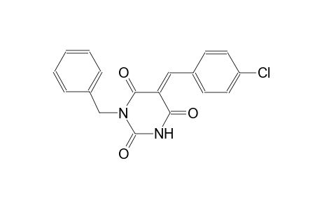 2,4,6(1H,3H,5H)-pyrimidinetrione, 5-[(4-chlorophenyl)methylene]-1-(phenylmethyl)-, (5E)-