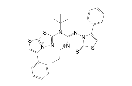 [N(1)-tert-Butyl-N(1)-(5-phenylthiazolo[2,3-b]-1,3,4-thiazol-4-iumyl)amino]-N(2)-cytert-butylamino-[N(3)-[4-pheny-2-thioxothiazol-3-yl]imino]methane