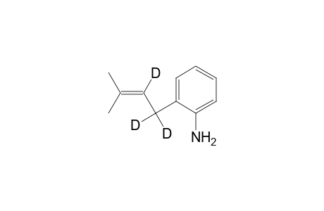 2-(1',1',2'-Trideutero-3'-methyl-2'-butenyl)aniline