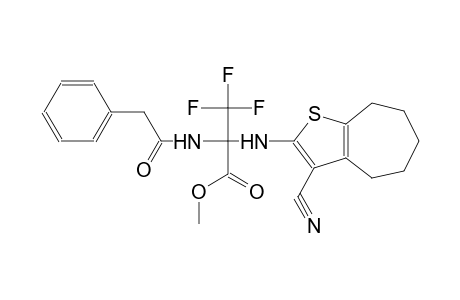 methyl 2-[(3-cyano-5,6,7,8-tetrahydro-4H-cyclohepta[b]thien-2-yl)amino]-3,3,3-trifluoro-2-[(phenylacetyl)amino]propanoate