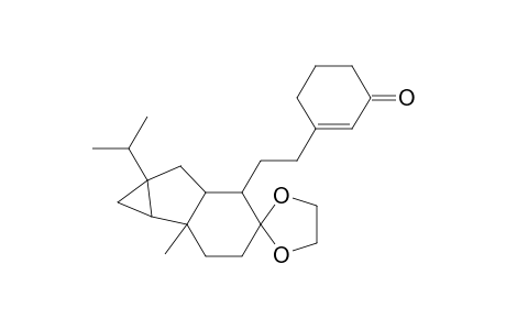 2-Cyclohexen-1-one, 3-[2-[octahydro-1b-methyl-6a-(1-methylethyl)spiro[cycloprop[a]indene- 4(1H),2'-[1,3]dioxolan]-5-yl]ethyl]-, [1aS-(1a.alpha.,1b.beta.,5.alpha.,5a.beta.,6a.alpha.)]-