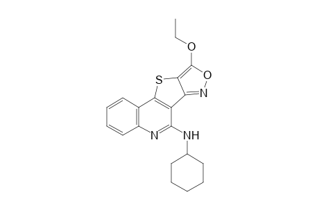 6-Cyclohexylamino-8-ethoxy-isoxazolo[3',4':4,5]thieno[2,3-c]quinoline