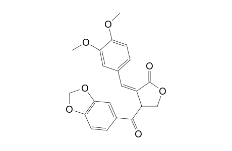 (E)-2-(3,4-Dimethoxybenzylidene)-]-3-[3,4-(methylenedioxy)benzoyl]butyrolactone