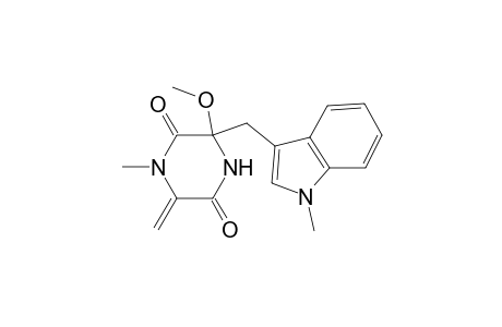 2,5-Piperazinedione, 3-methoxy-1-methyl-6-methylene-3-[(1-methyl-1H-indol-3-yl)methyl]-, (.+-.)-